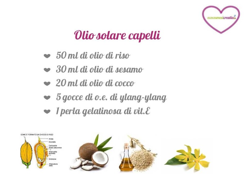 olio solare capelli