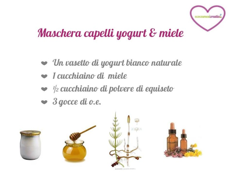 maschera capelli yogurt